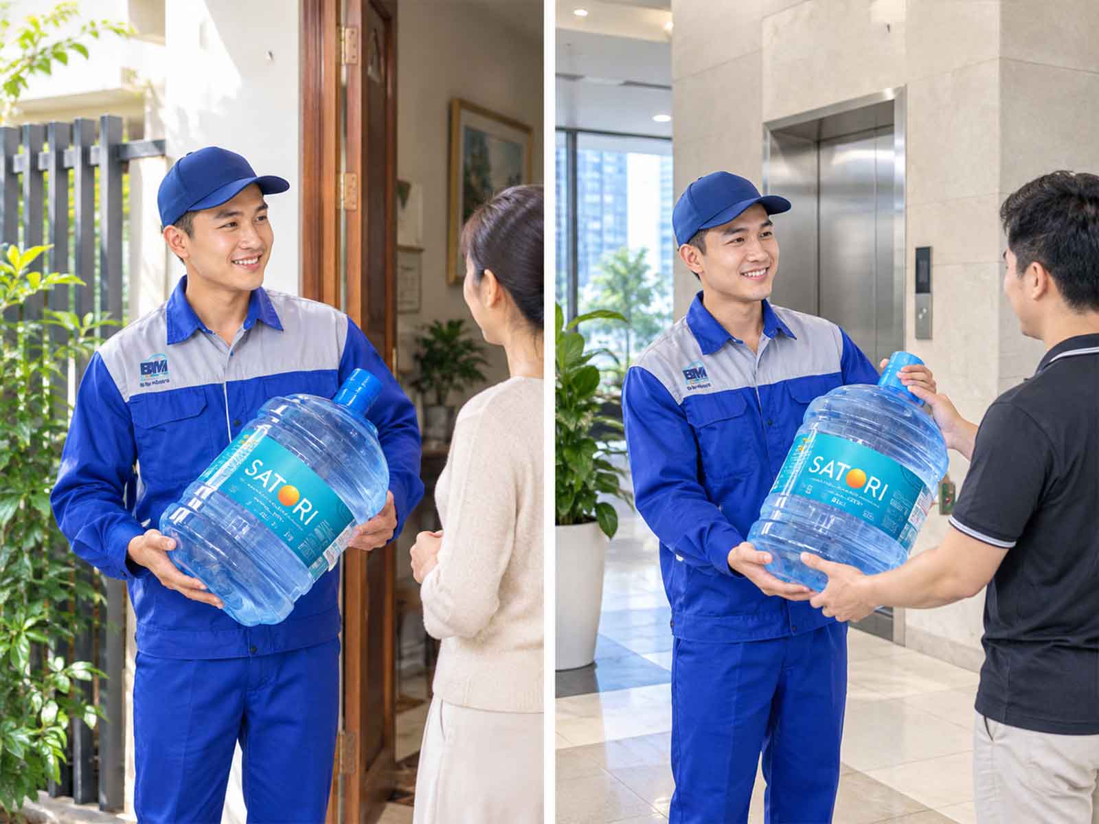 Dịch vụ giao nước satori 20l tận nhà cho hộ gia đình và chung cư